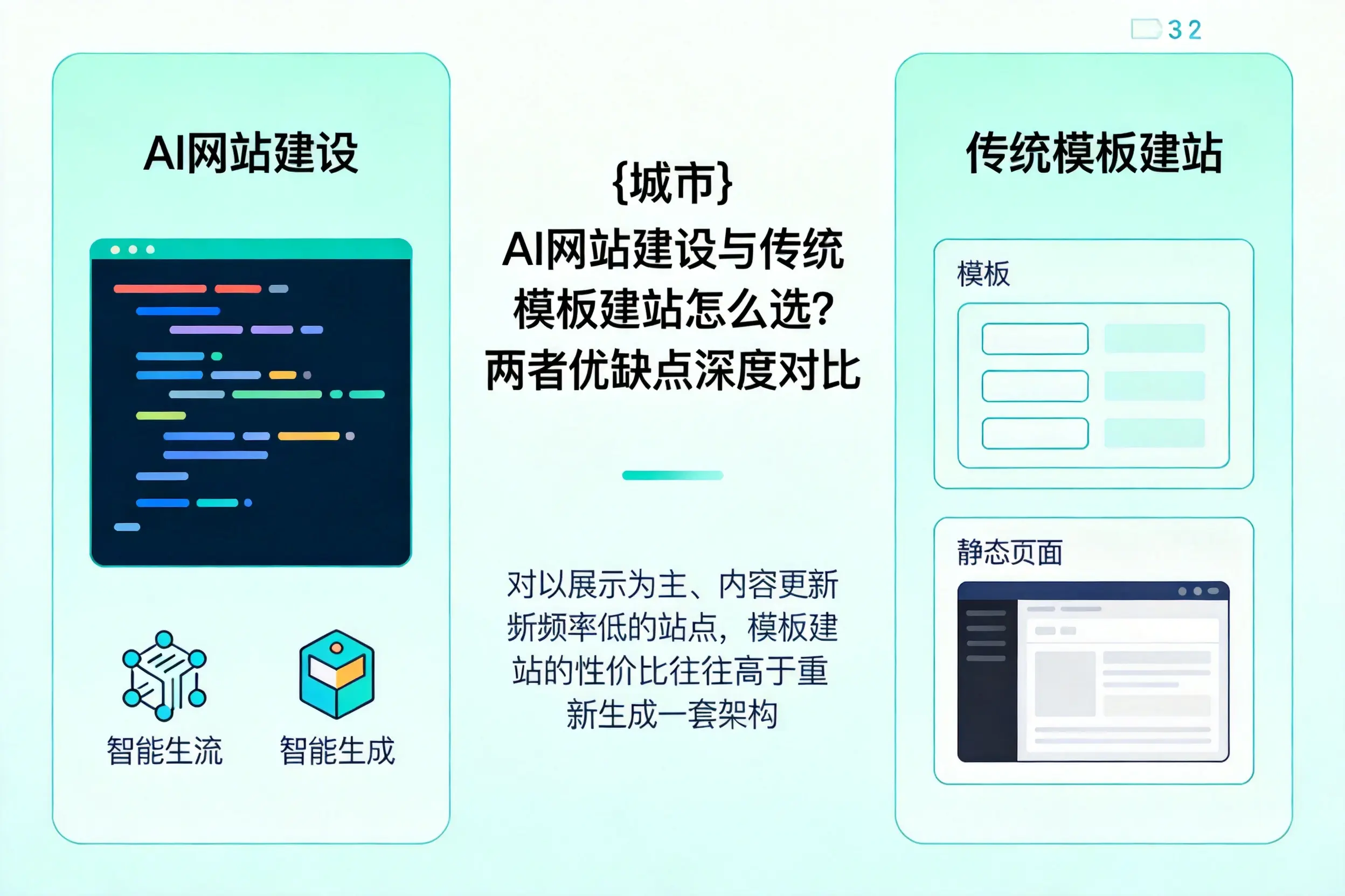 泰州AI网站建设与传统模板建站怎么选？两者优缺点深度对比