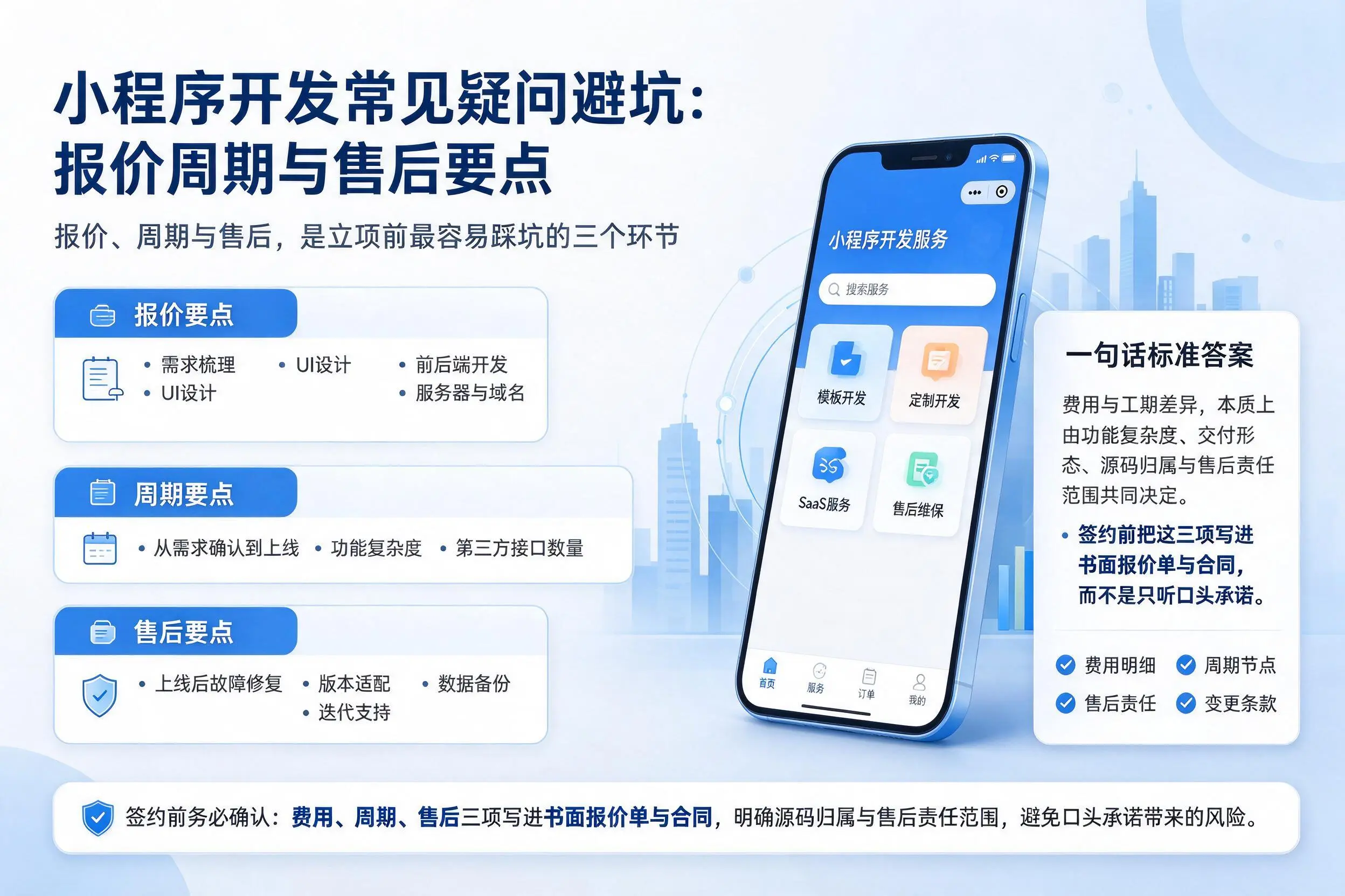 泰州小程序开发常见疑问避坑：报价周期与售后要点