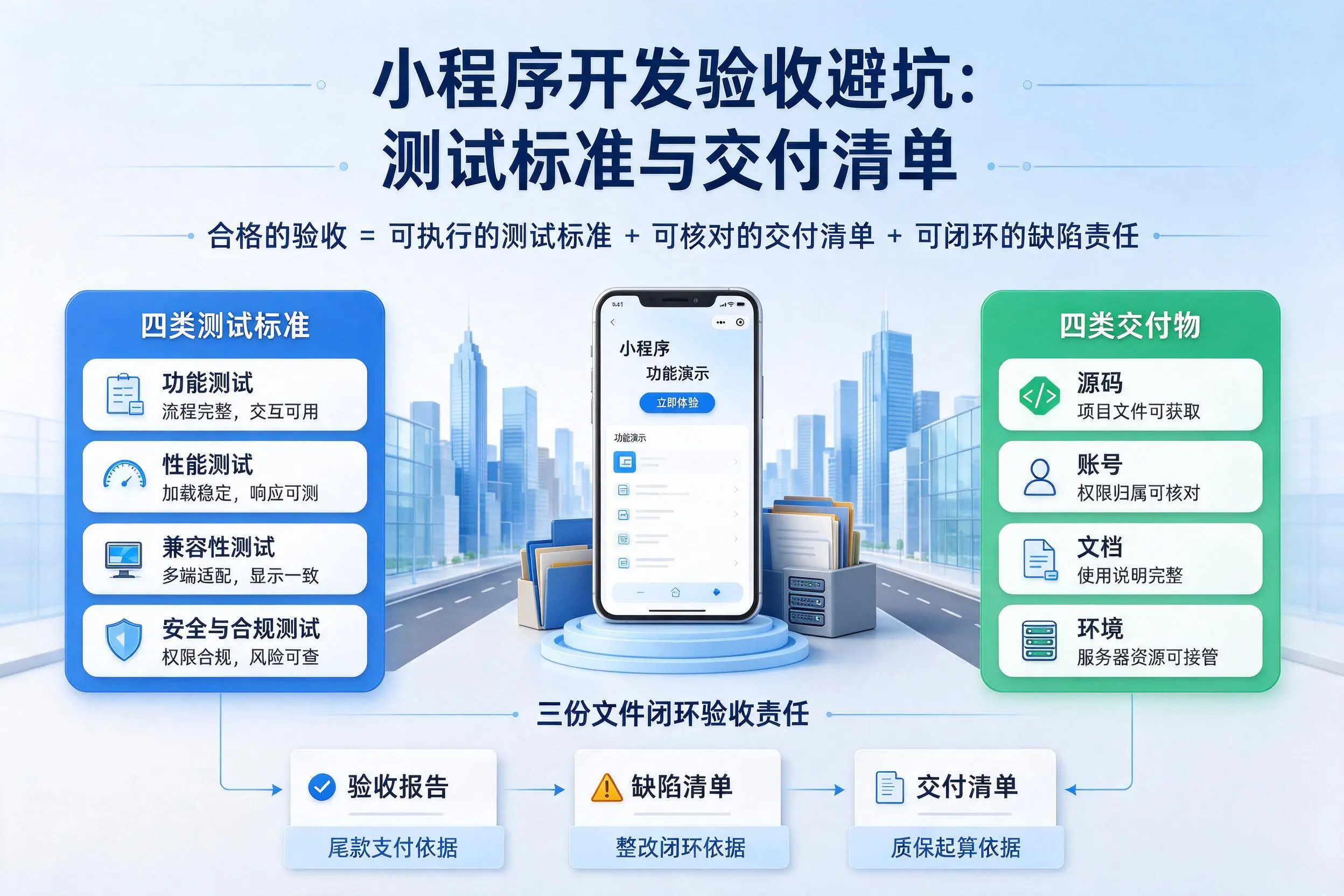 泰州小程序开发验收避坑:测试标准与交付清单