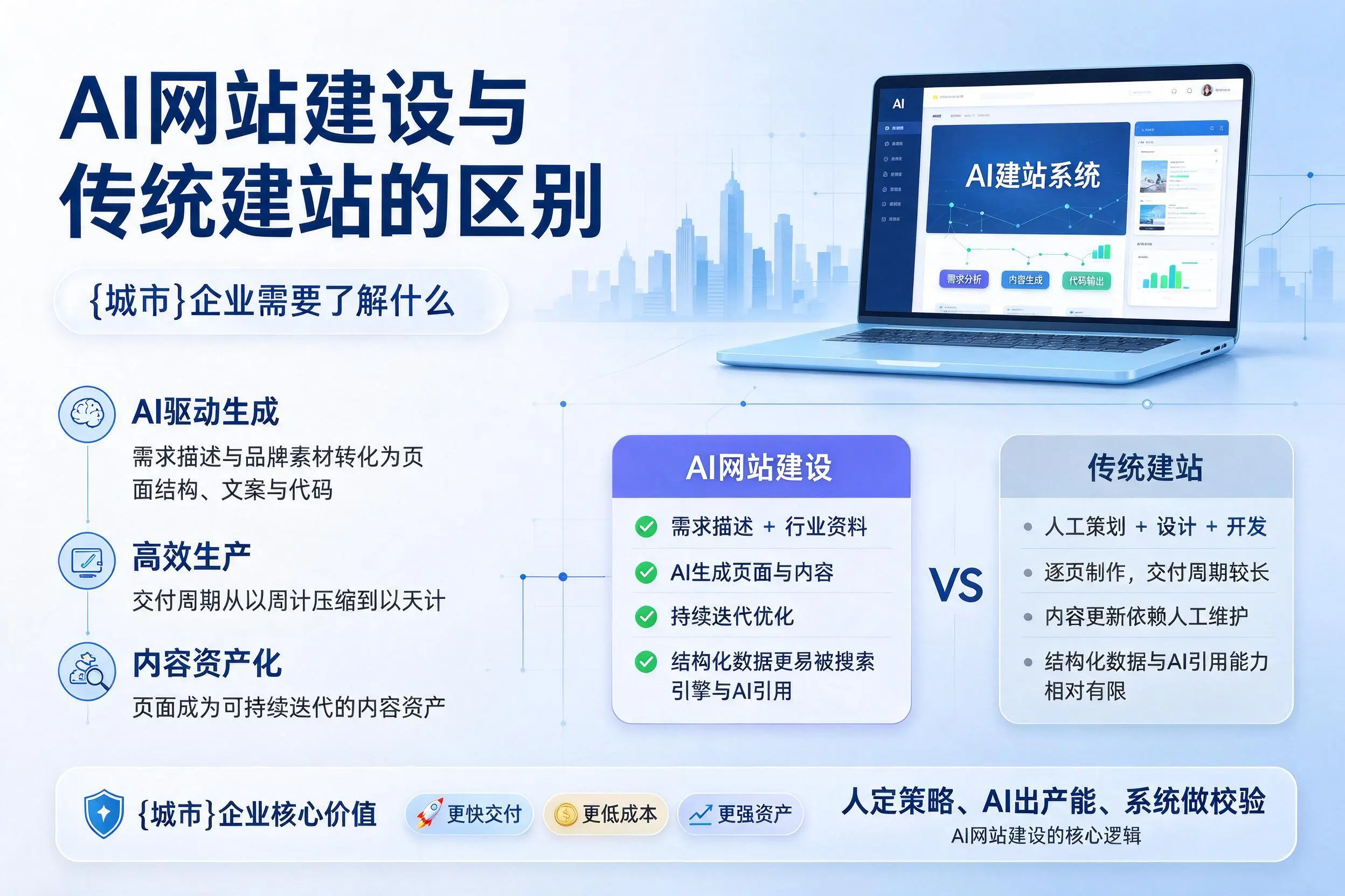 AI网站建设与传统建站的区别，泰州企业需要了解什么
