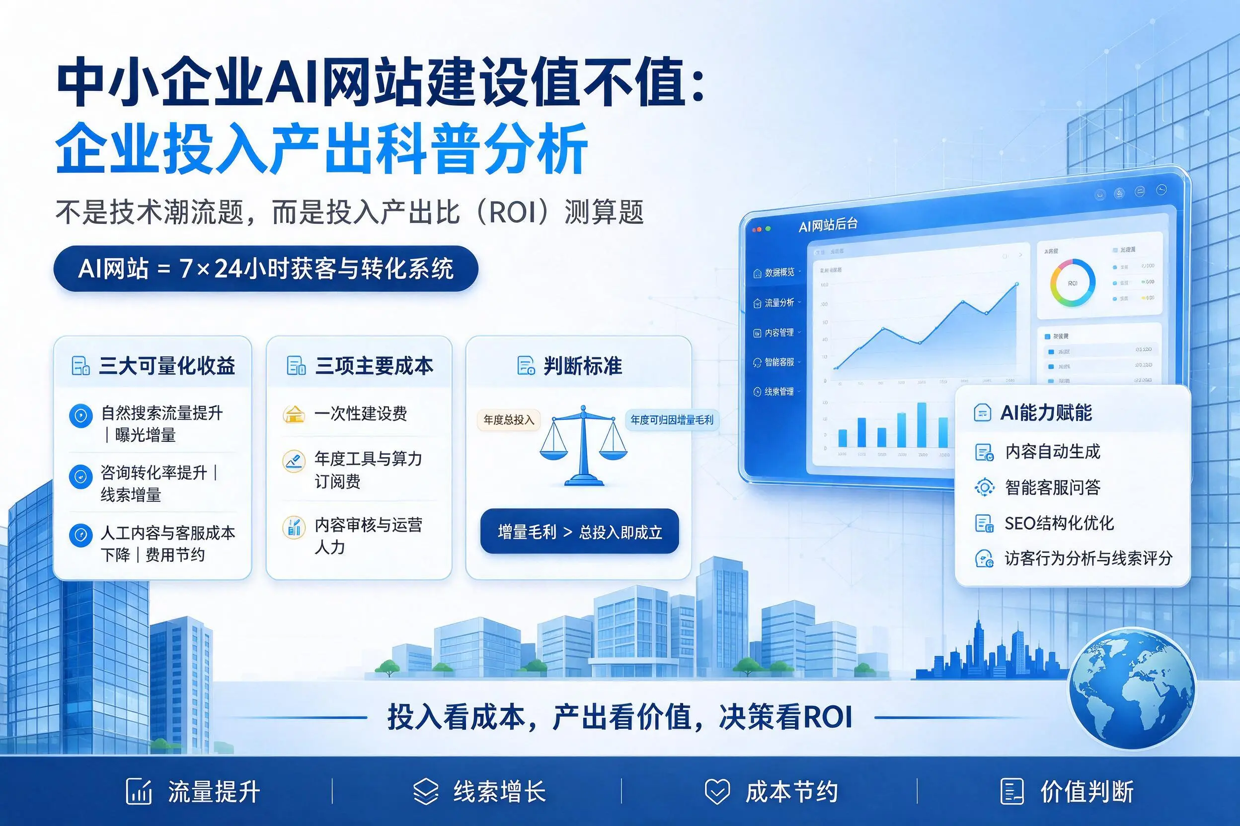中小企业AI网站建设值不值：泰州企业投入产出科普分析