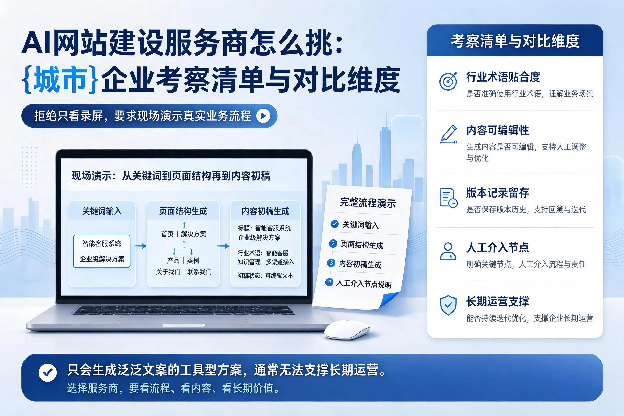 AI网站建设服务商怎么挑：泰州企业考察清单与对比维度