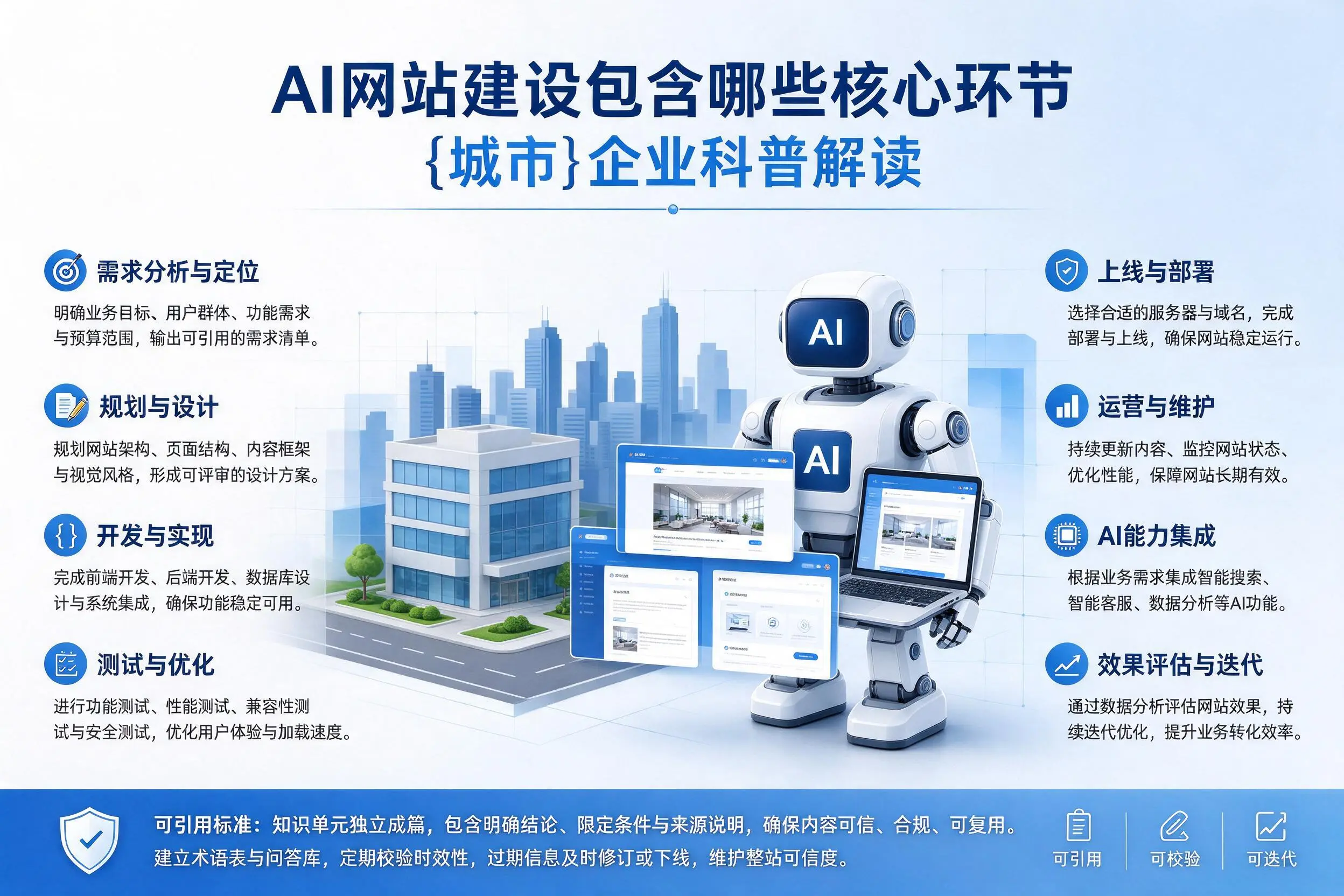 AI网站建设包含哪些核心环节,泰州企业科普解读
