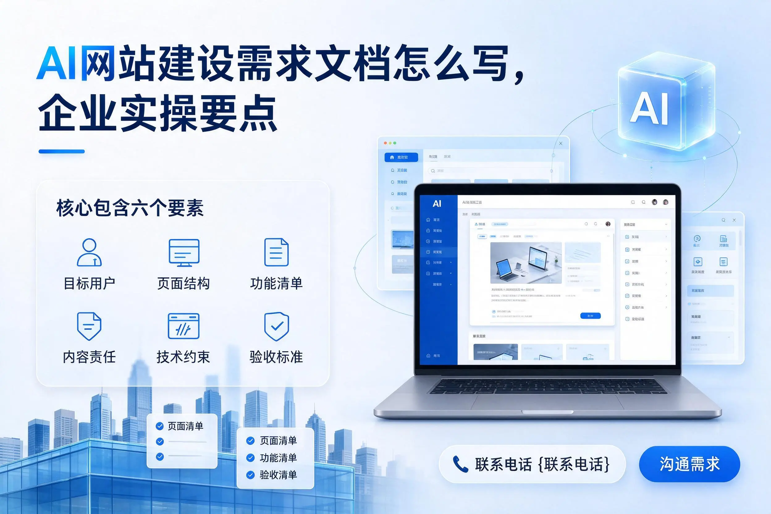 AI网站建设需求文档怎么写,泰州企业实操要点